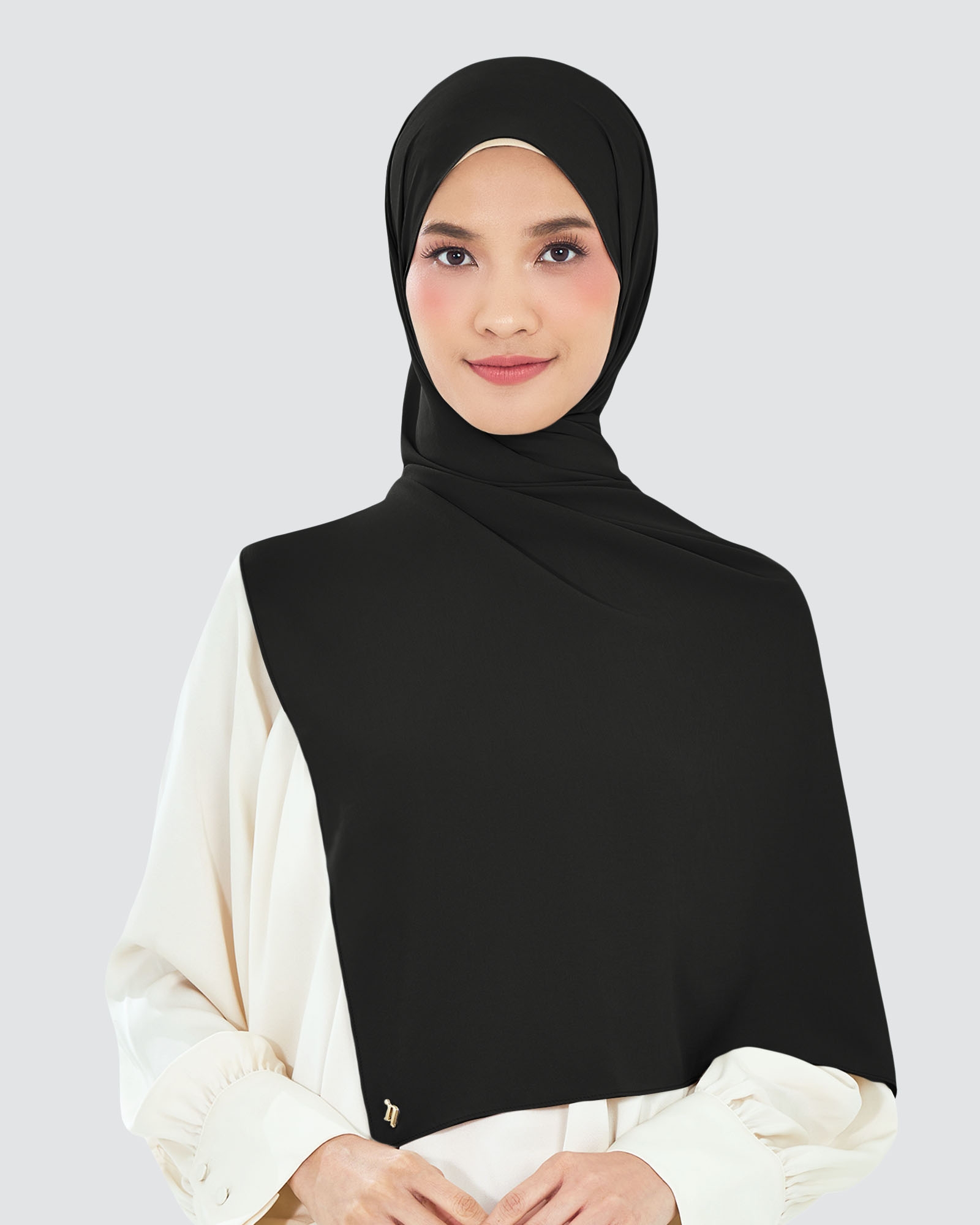 AIRE CHIFFON SHAWL - BLACK