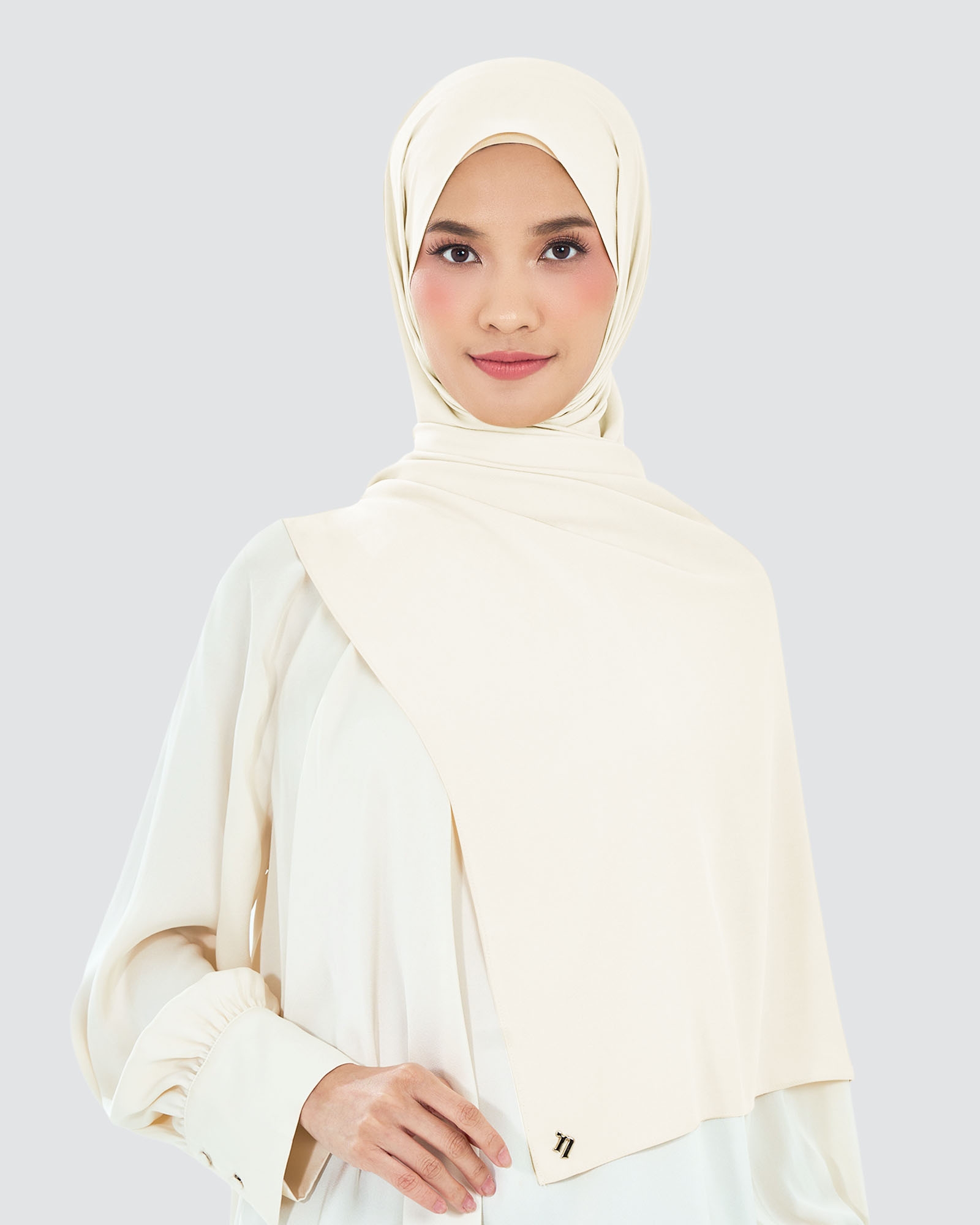 AIRE CHIFFON SHAWL - IVORY