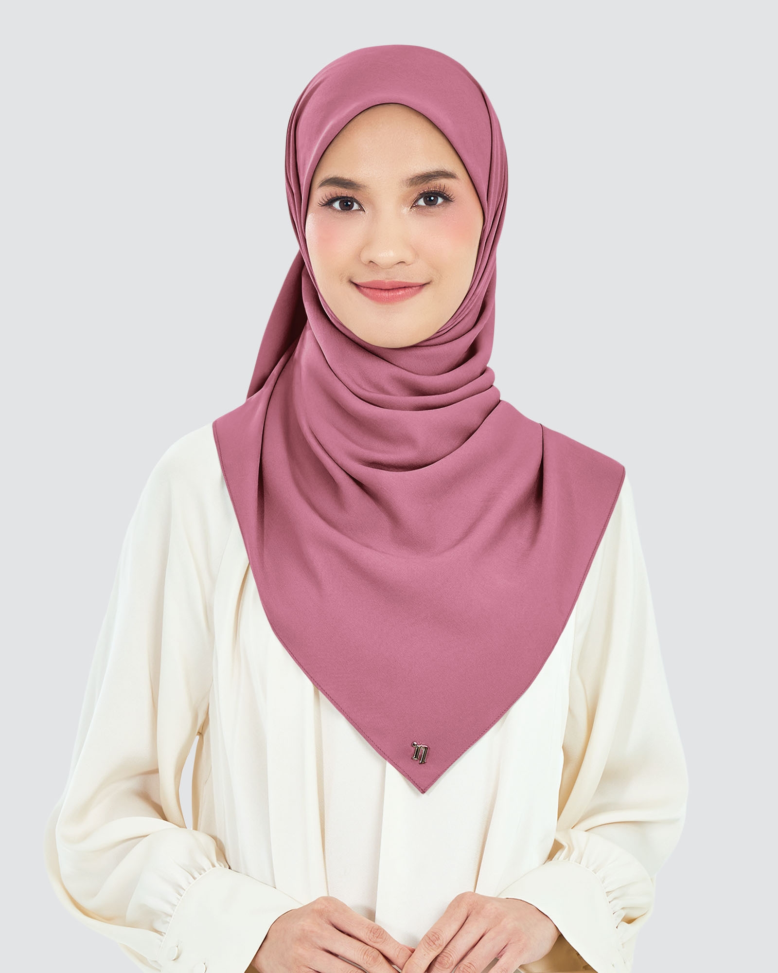 AIRE CHIFFON SQUARE - MULBERRY