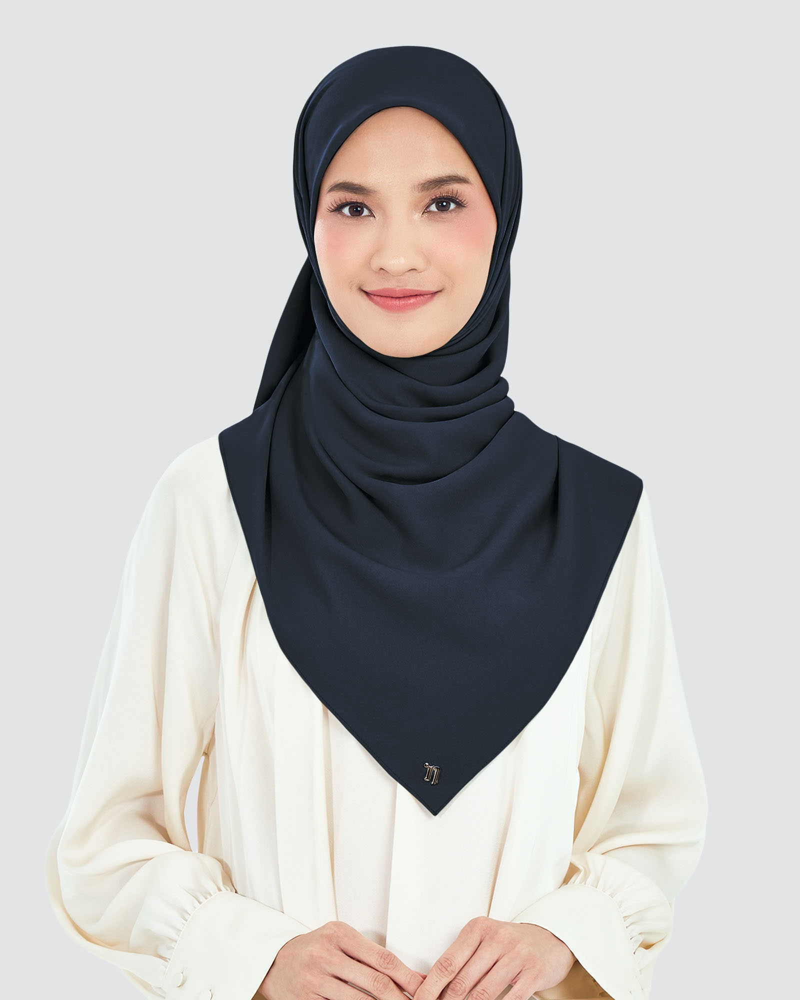 AIRE CHIFFON SQUARE - NAVY