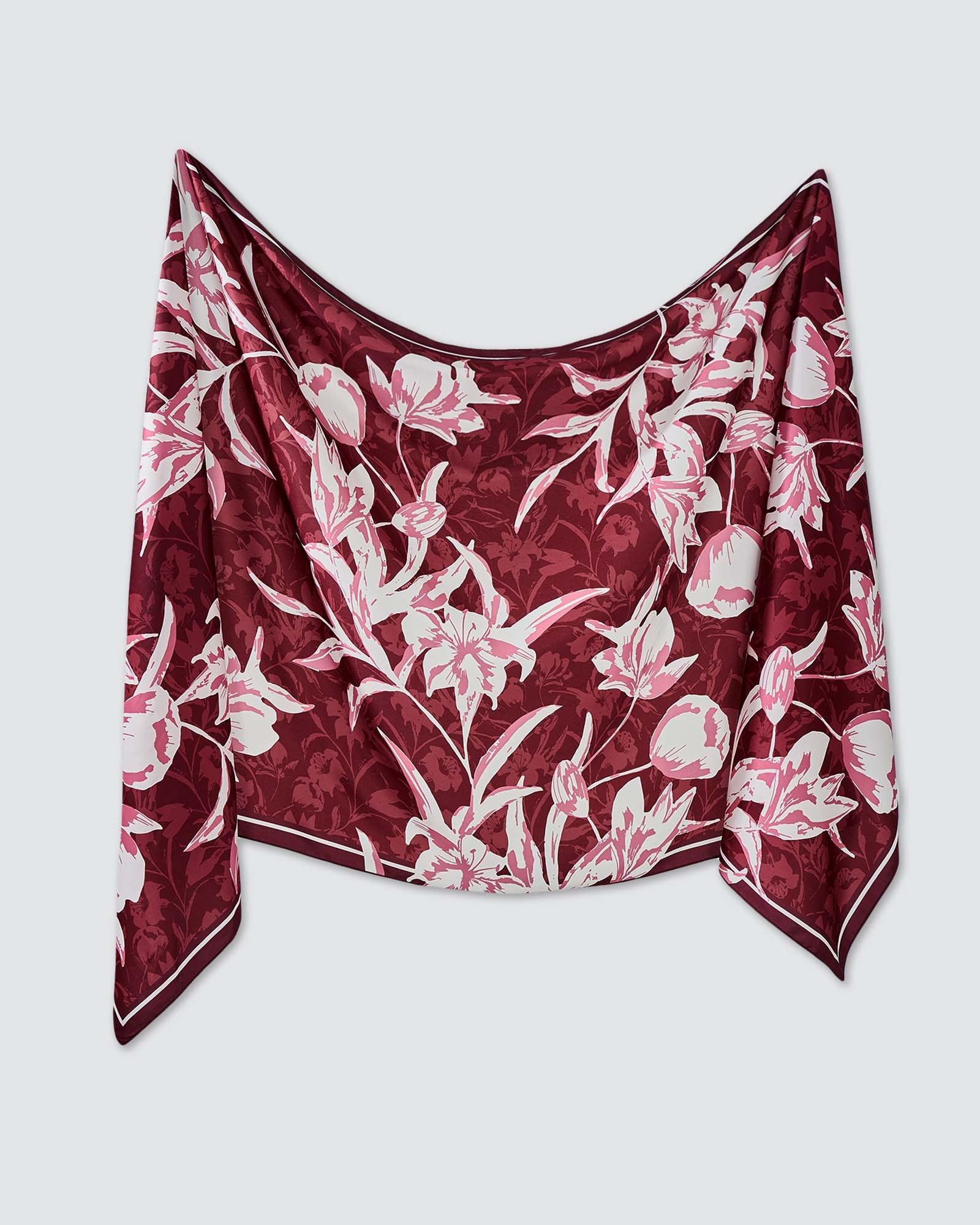 FLEUR SHAWL - ROUGE