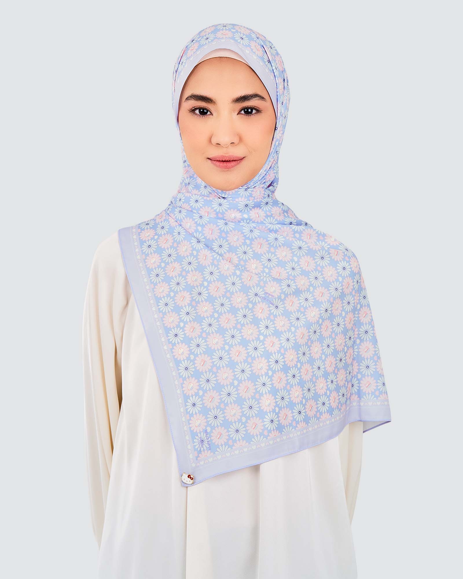 HELLO KITTY X NAELOFAR SHAWL - BLUEBELL
