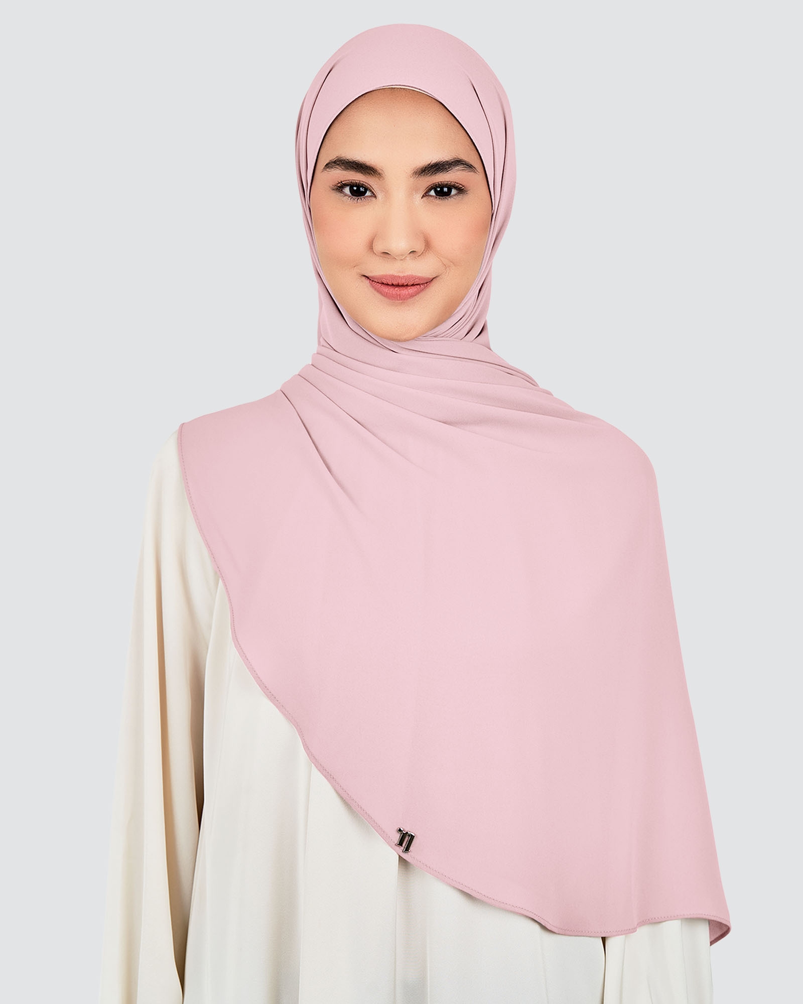 LONG CHIFFON SHAWL - ROSY
