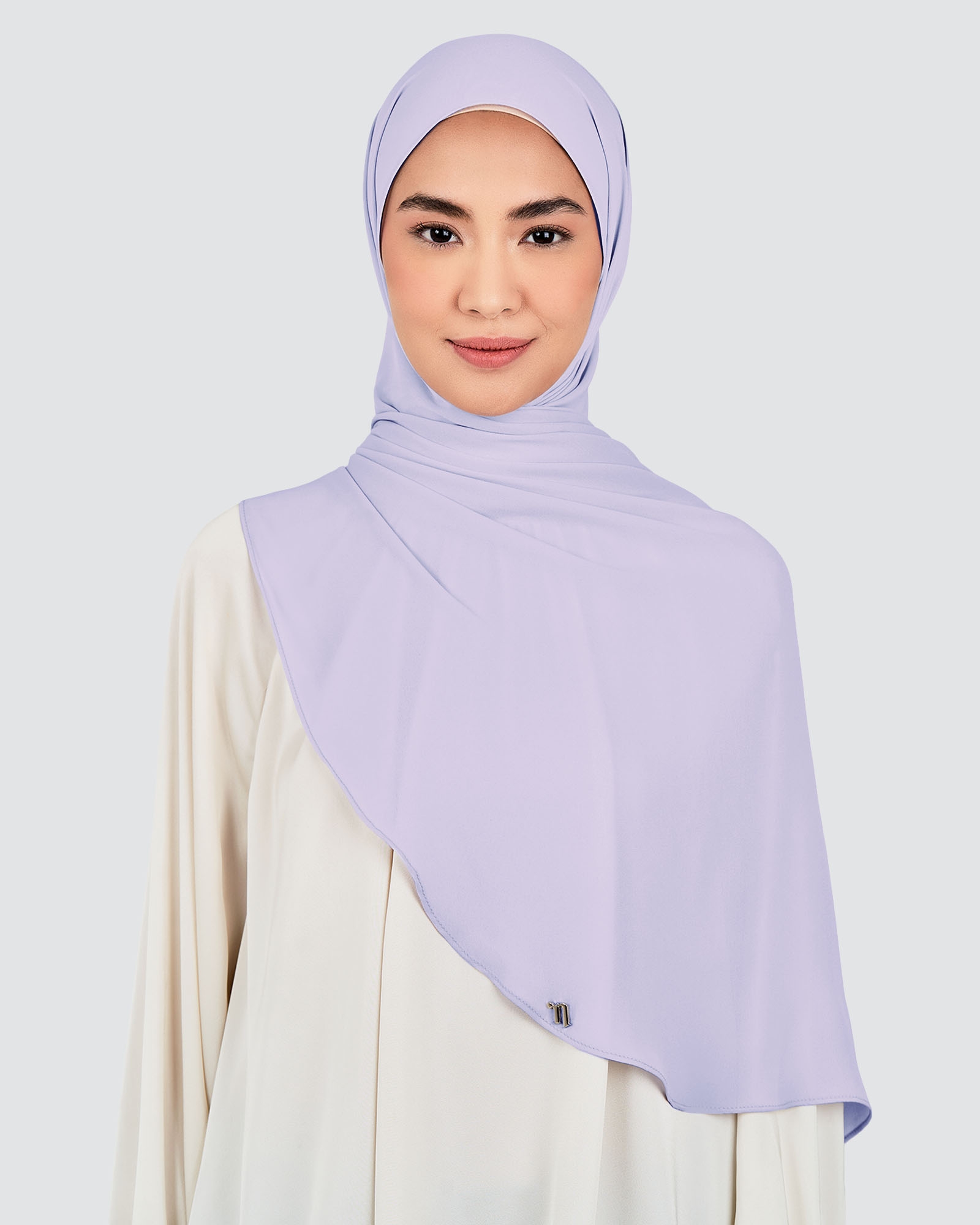 LONG CHIFFON SHAWL - WISTERIA