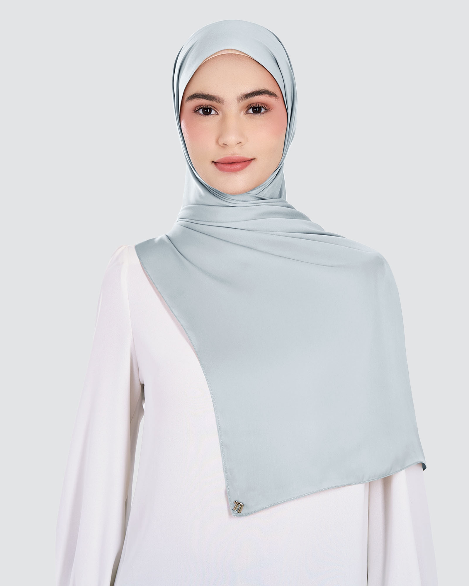 MARISA MATTE SATIN SHAWL - SURF