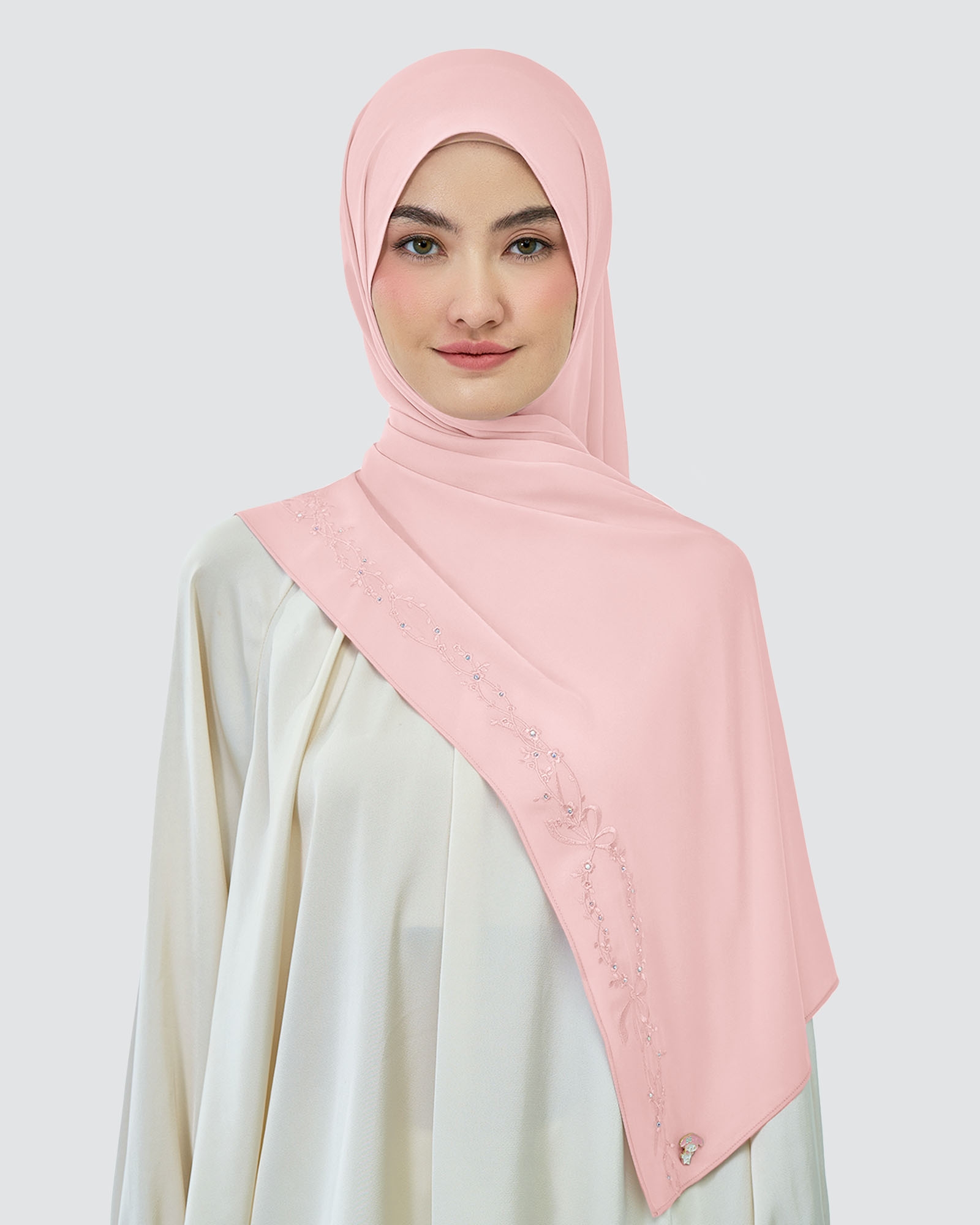 MY MELODY & NAELOFAR EMBROIDERED SHAWL - TWINKLE