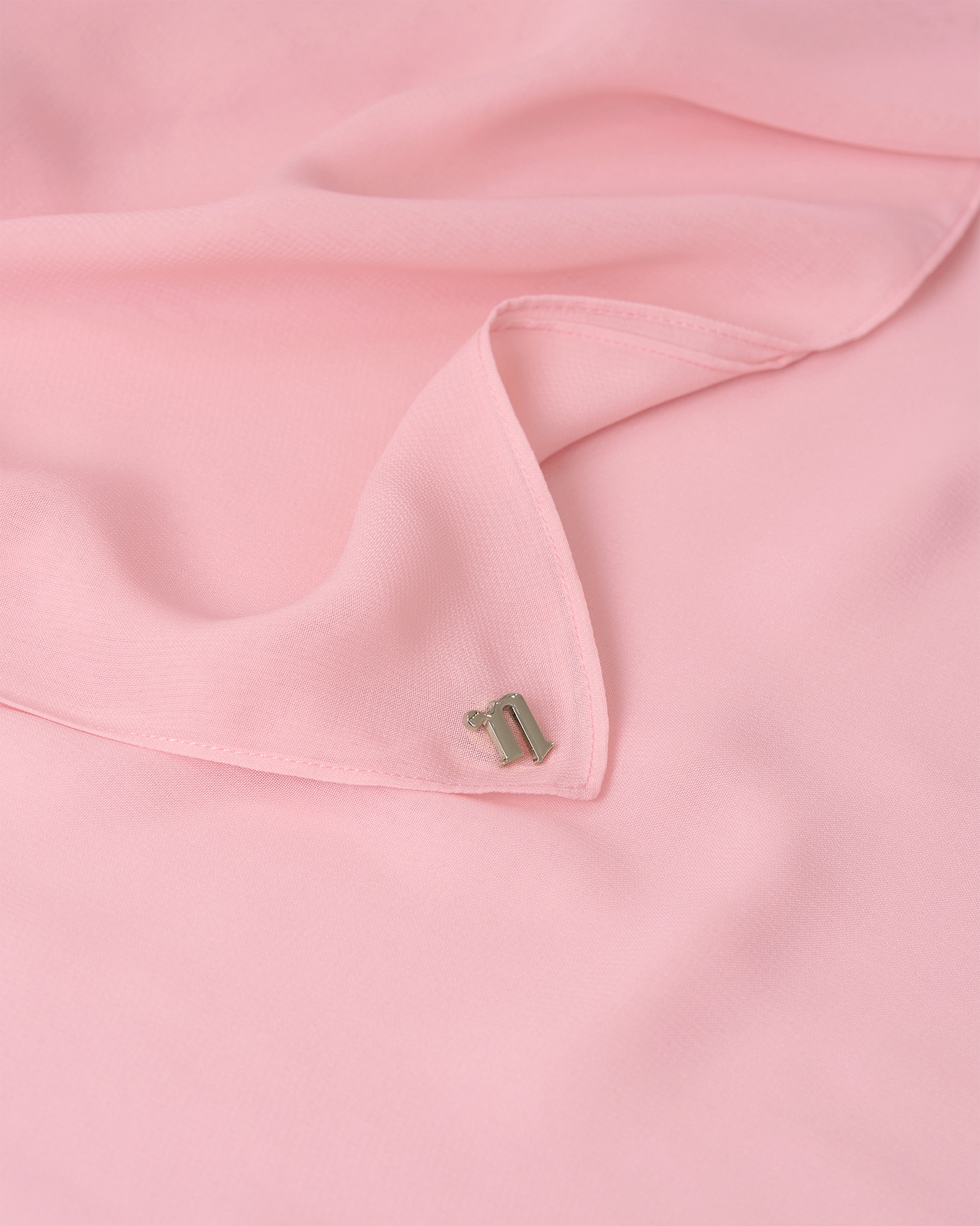 YASMINE WOOL CHIFFON SQUARE - DUSTY BLUSH