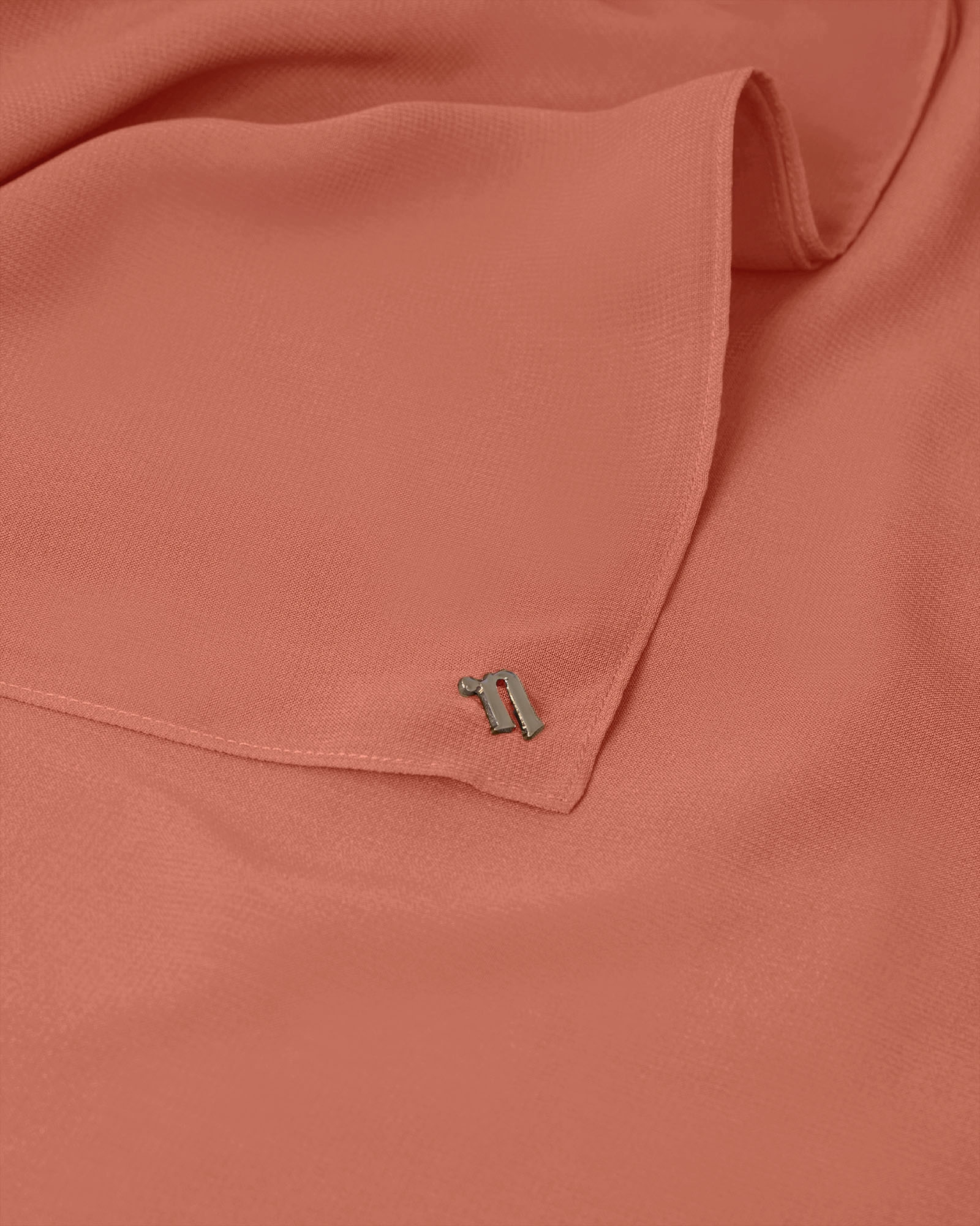 YASMINE WOOL CHIFFON SQUARE - ROSE