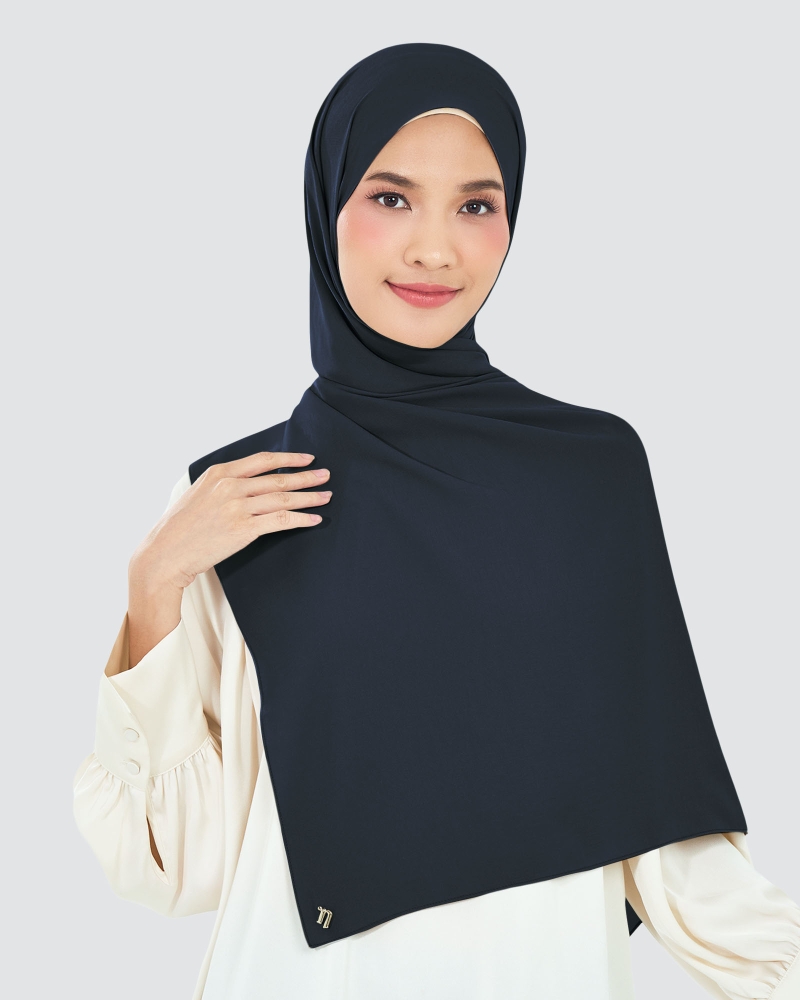 AIRE CHIFFON SHAWL - NAVY