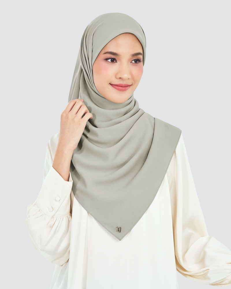AIRE CHIFFON SQUARE - ASH