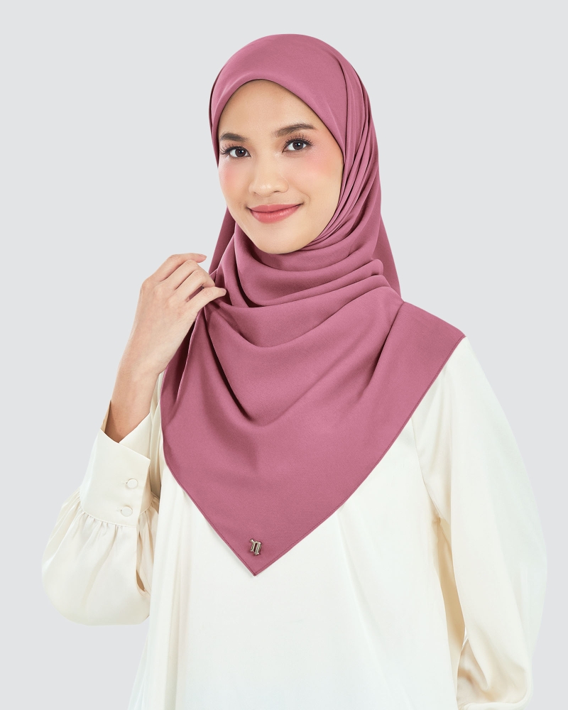 AIRE CHIFFON SQUARE - MULBERRY