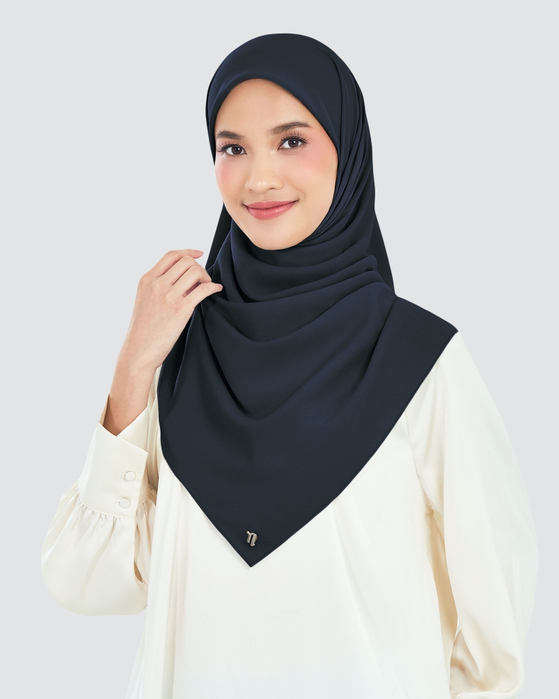 AIRE CHIFFON SQUARE - NAVY