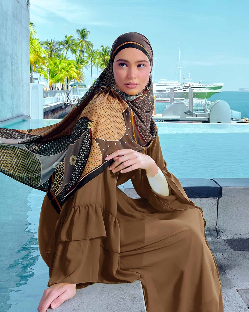 BLUE CRUISE SHAWL - DRIFTWOOD