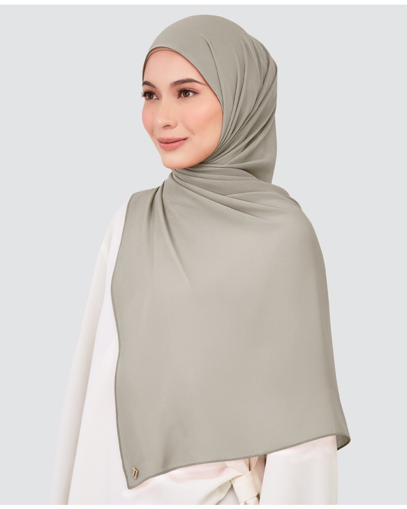 CHIFFON SHAWL - OPAL GRAY