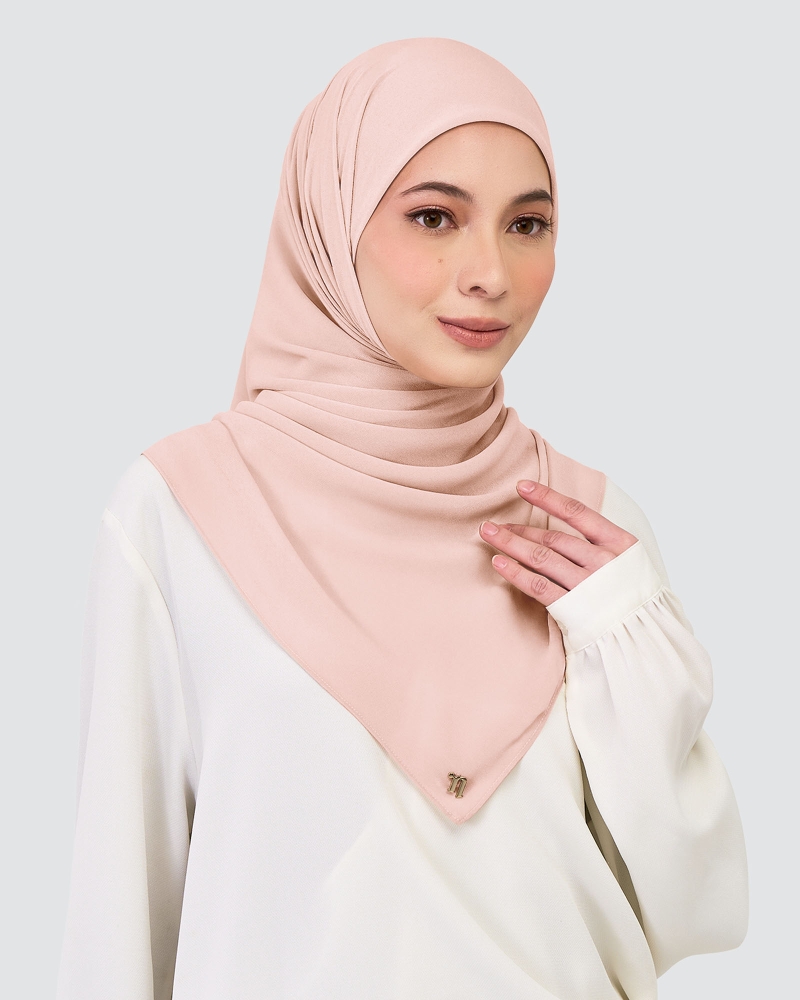 CHIFFON SQUARE - CHALK PINK