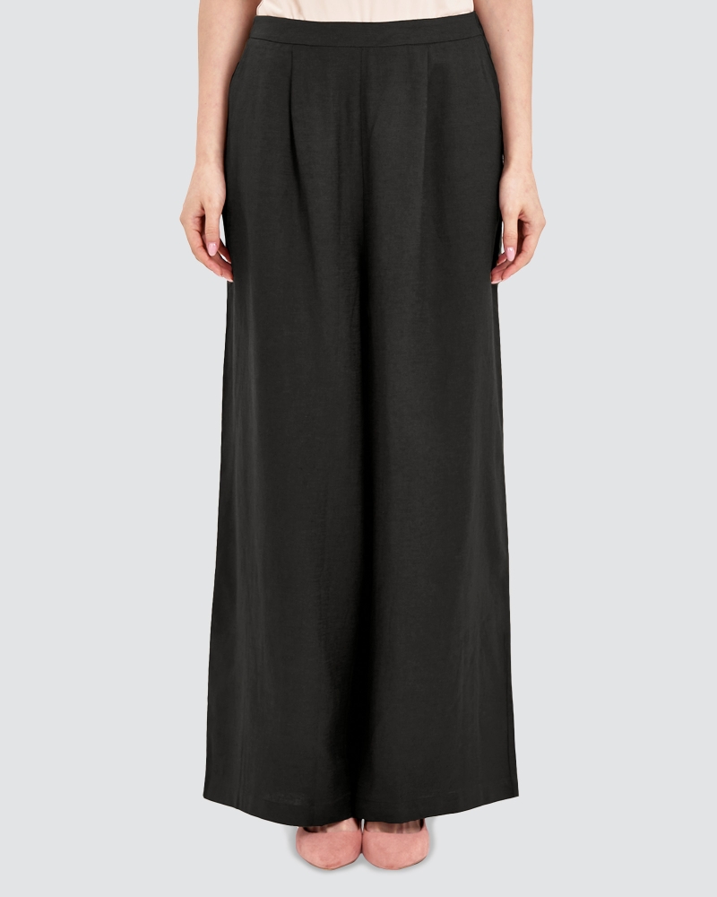 Image of FAYE LINEN PANTS - BLACK
