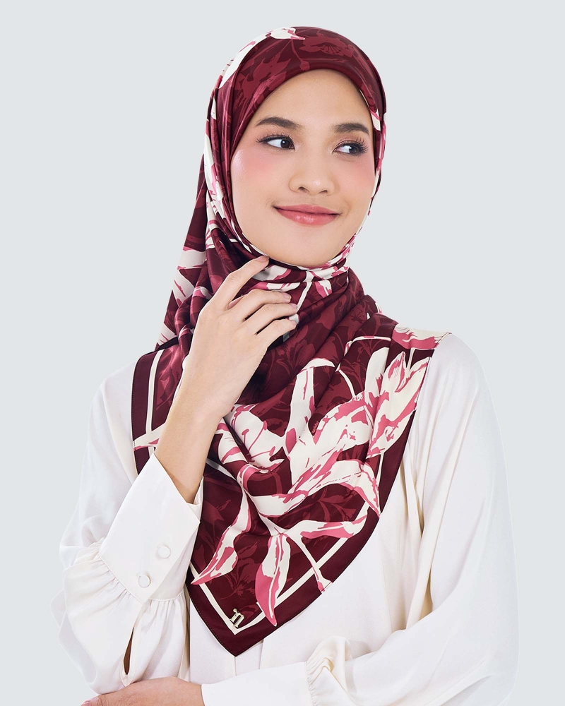 FLEUR SQUARE - ROUGE