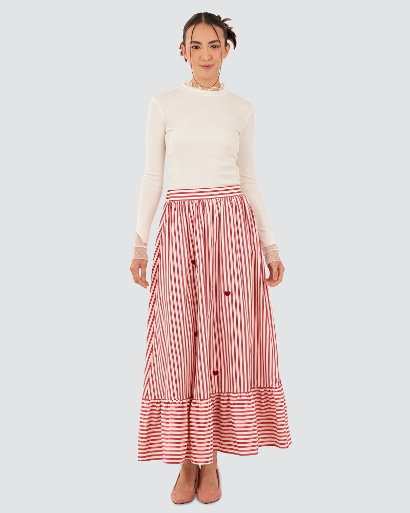 HELLO KITTY X NAELOFAR LOVE SKIRT - CHERRY