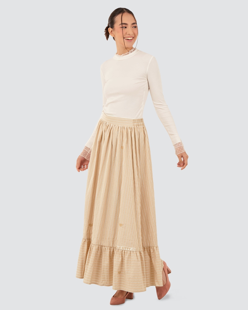 HELLO KITTY X NAELOFAR LOVE SKIRT - PEANUT