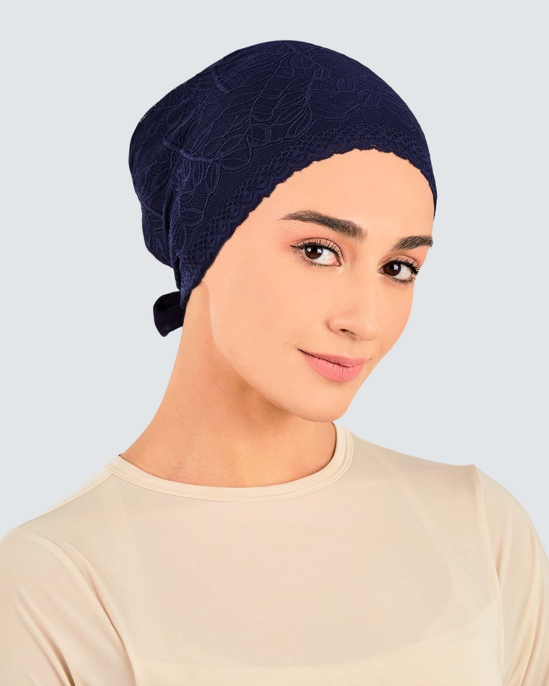 Image of INNER TIE-BACK FLEUR LACE - NAVY