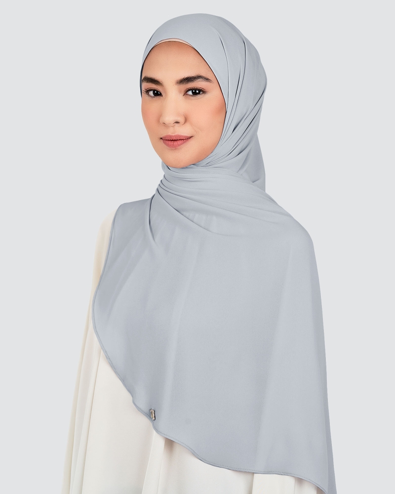 LONG CHIFFON SHAWL - LAGOON