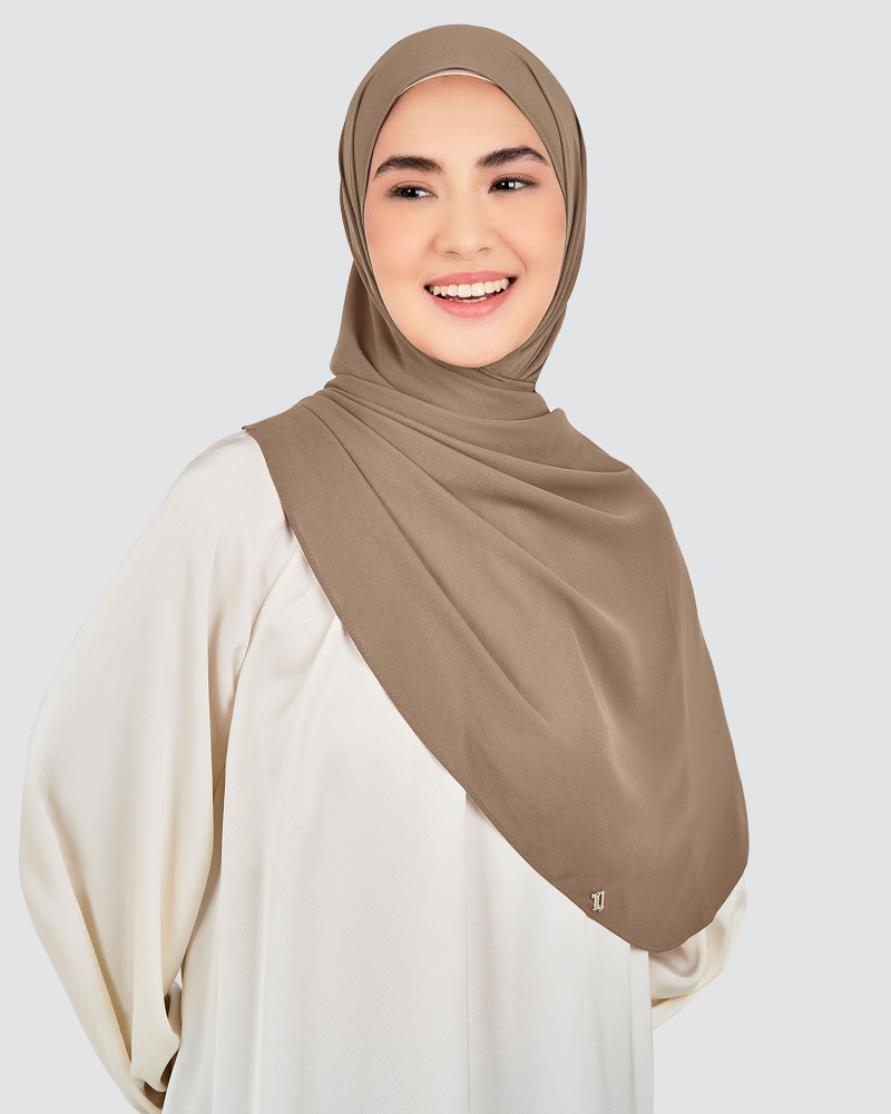 LONG CHIFFON SHAWL - OAK