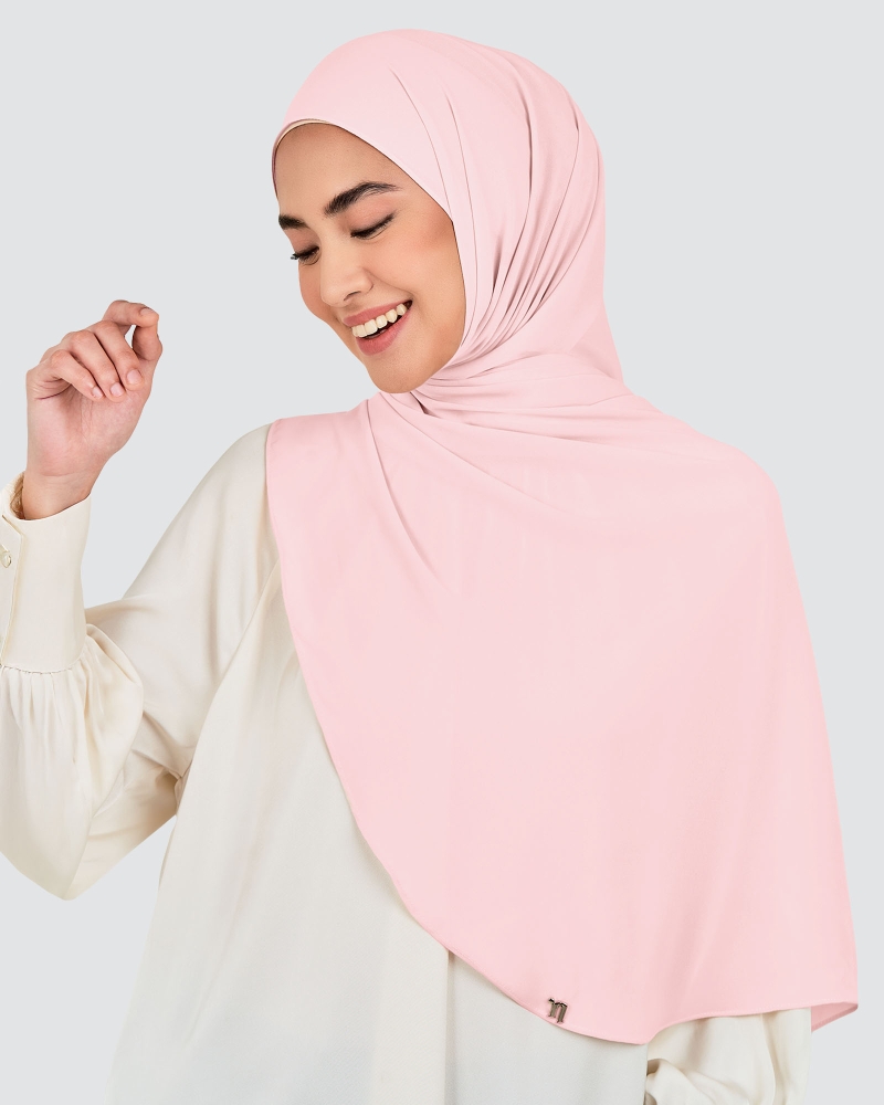 LONG CHIFFON SHAWL - PINK