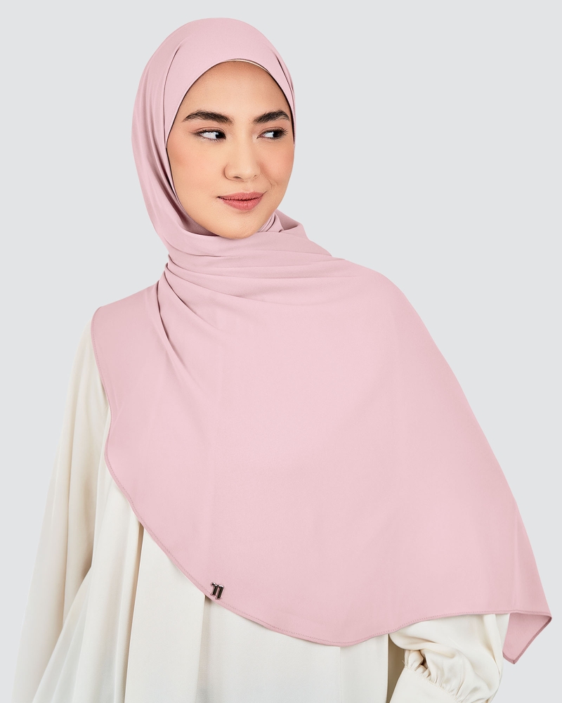LONG CHIFFON SHAWL - ROSY