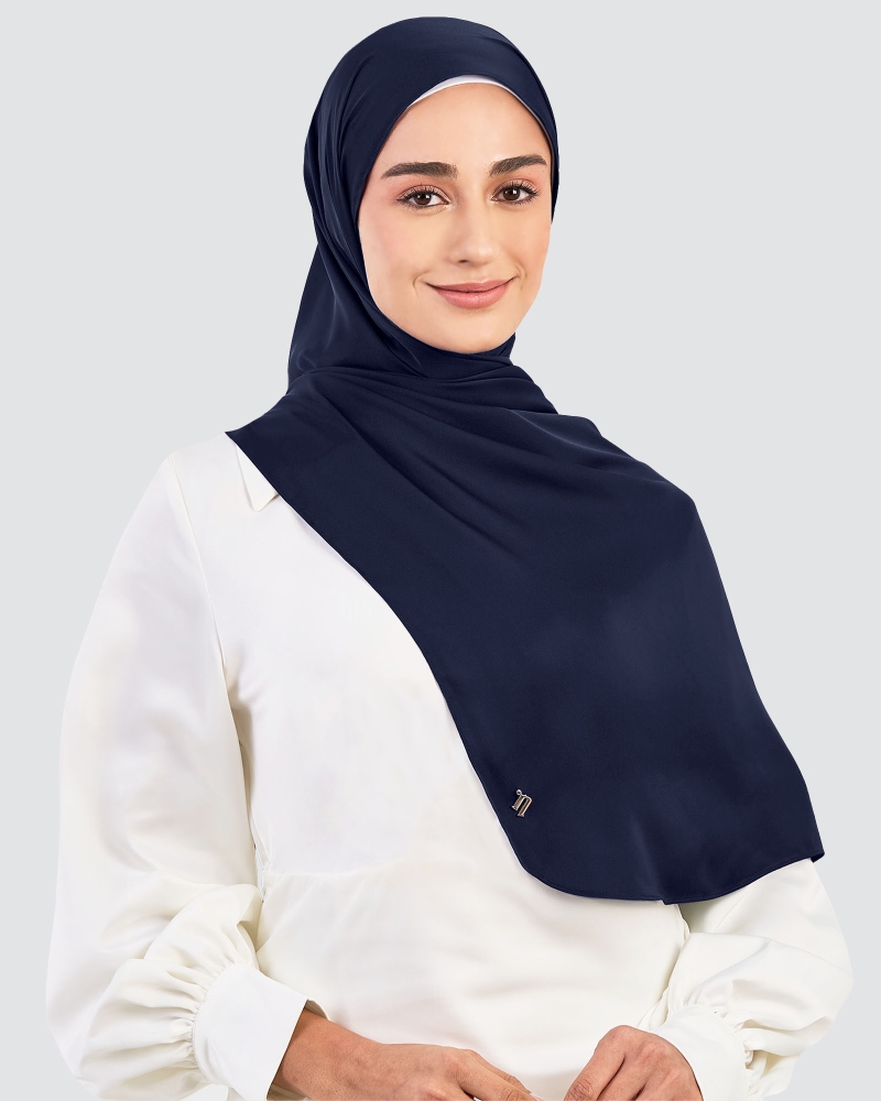 LUNA SATIN SHAWL - NAUTICAL