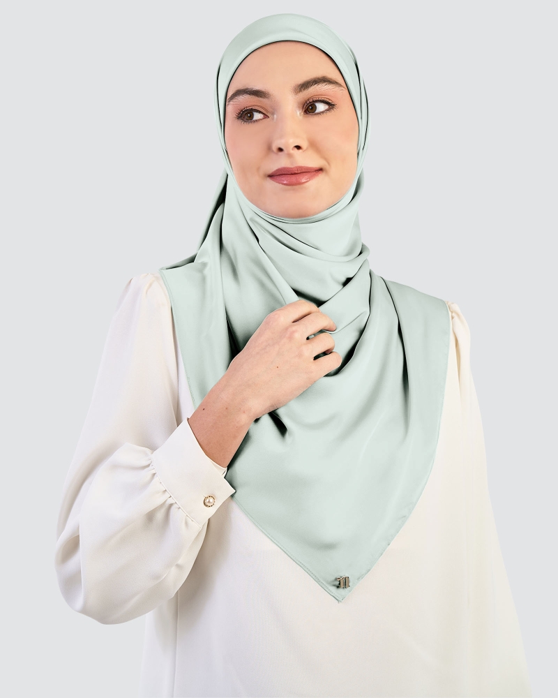 LUNA SATIN SQUARE - OCEAN MIST