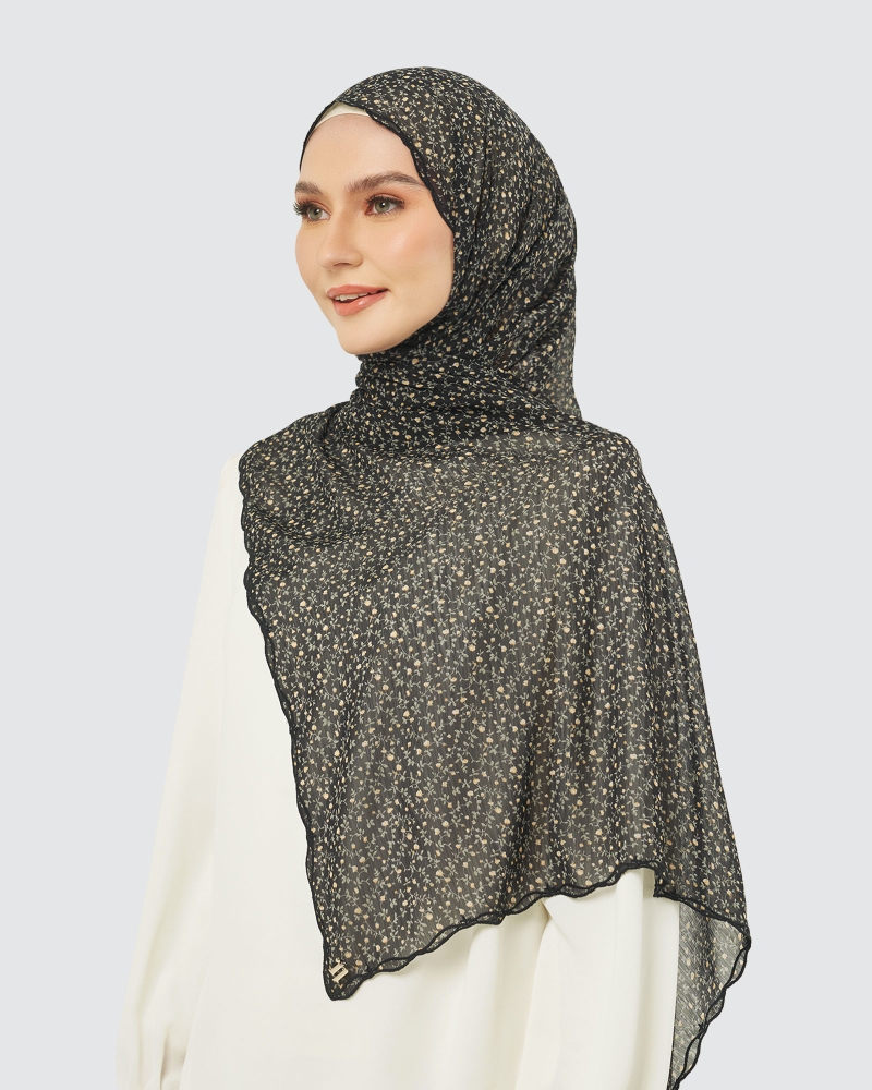 Image of MELUR EMBROIDERED SHAWL - MIDNIGHT
