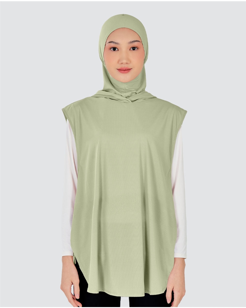 Image of nPOWER HOODIE VEST HIJAB MAXI - MEADOW