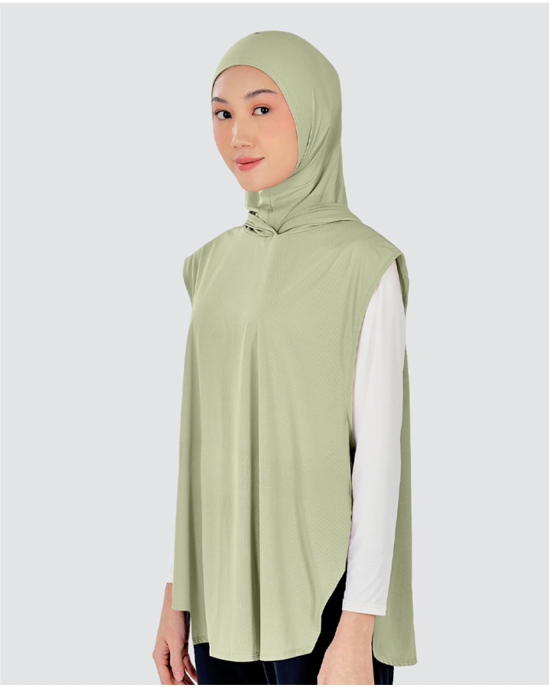 Image of nPOWER HOODIE VEST HIJAB MAXI - MEADOW