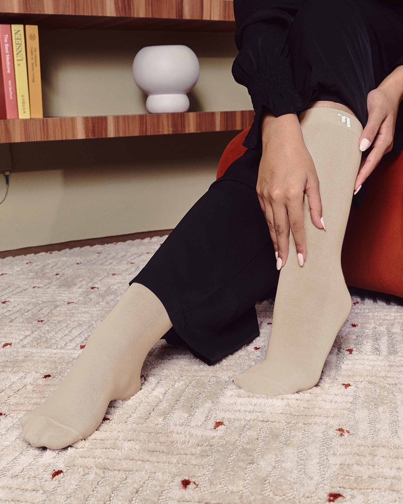 Image of NWEAR ASRAH SOCKS - HAZELNUT