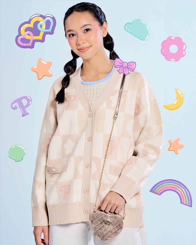 POLLY POCKET X NAELOFAR POP KNIT CARDIGAN - POCKET GLAM