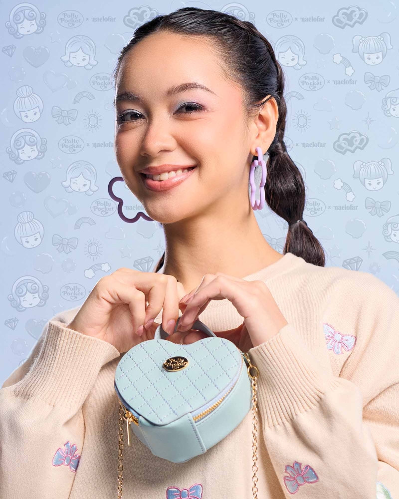 Image of POLLY POCKET X NAELOFAR SWEETHEART BAG - AQUA DREAM