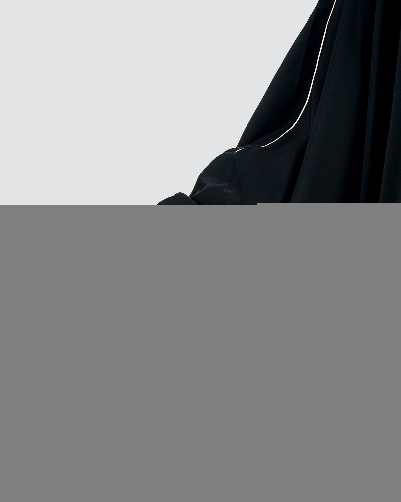 Image of AALISHA CARDIGAN ABAYA - BLACK