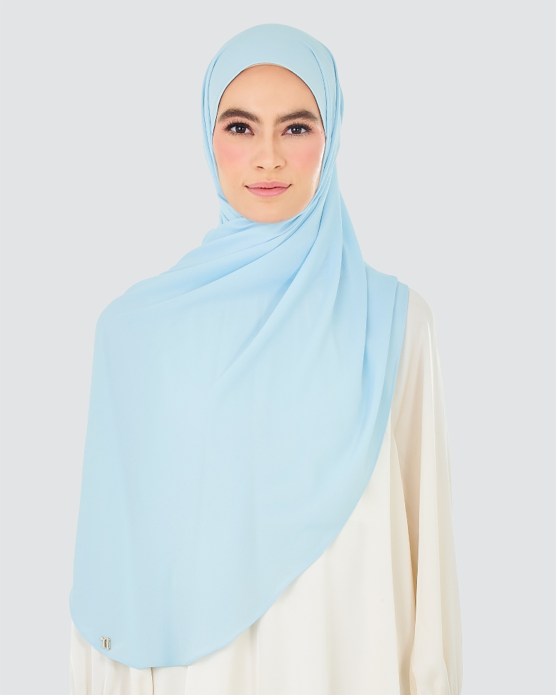 Image of X-PRESS BUBBLE CHIFFON SHAWL - SKY BLUE
