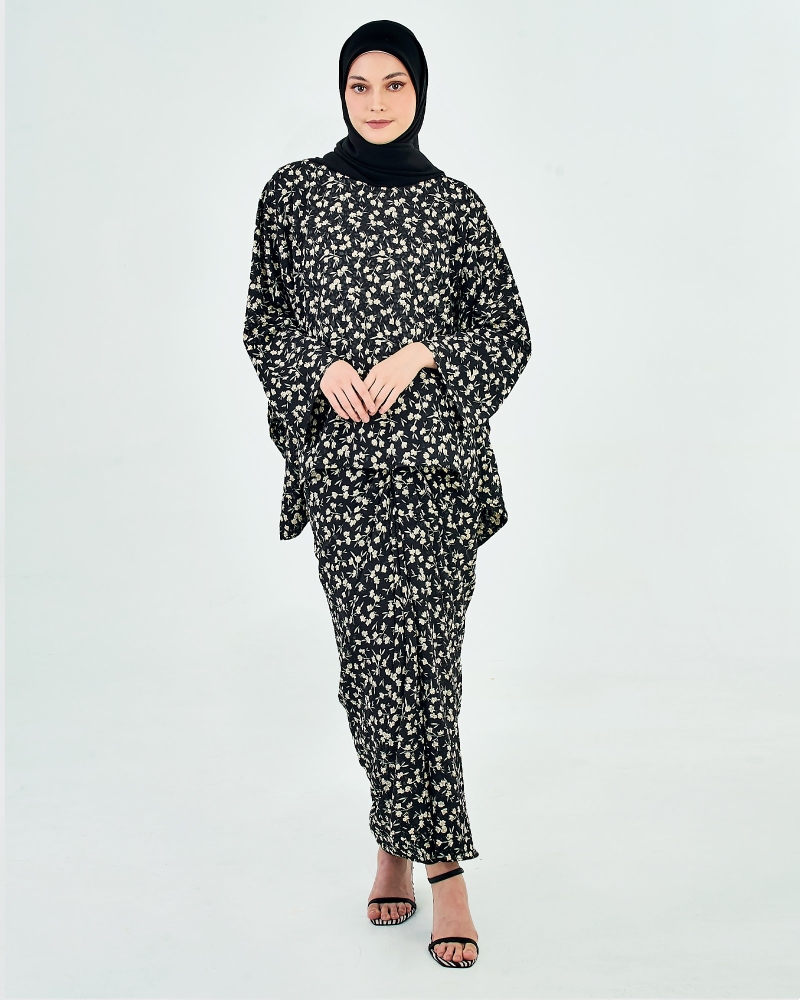 Image of JASMINE KAFTAN SET - BLACK