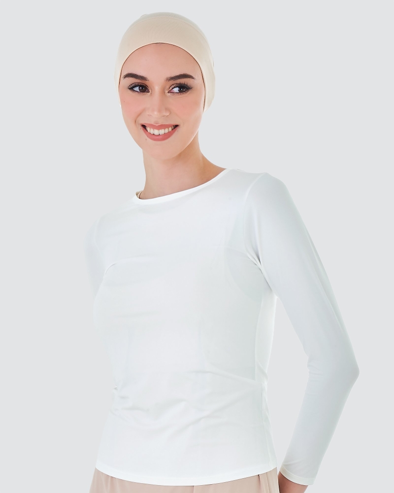 Image of NWEAR CREW NECK LONG SLEEVE TOP - WHITE
