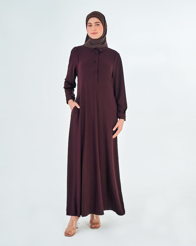 Image of X-PRESS WANDERLOVE DRESS - RAISIN