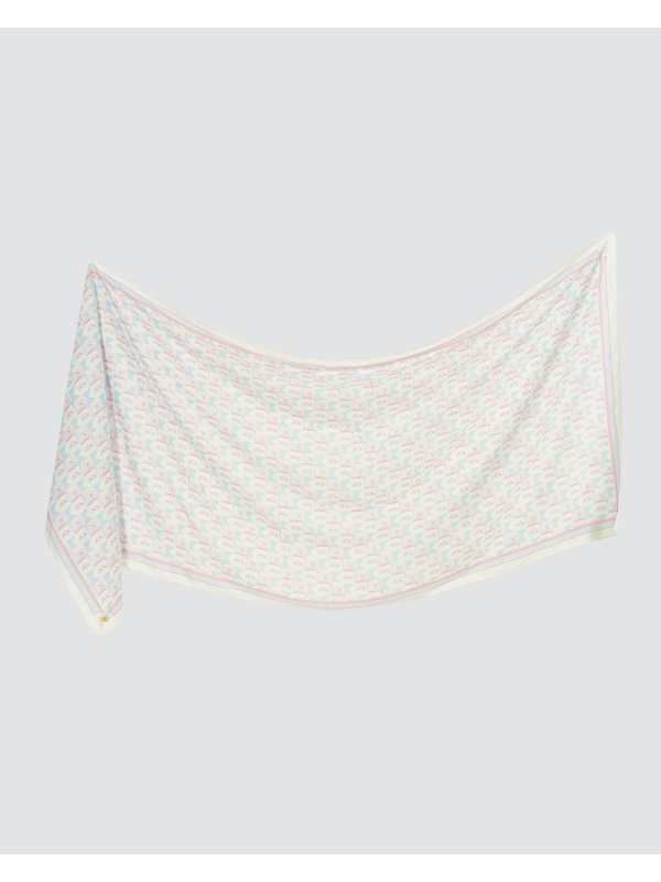 MONOGRAM ORIGAMI SHAWL - AQUA MIST