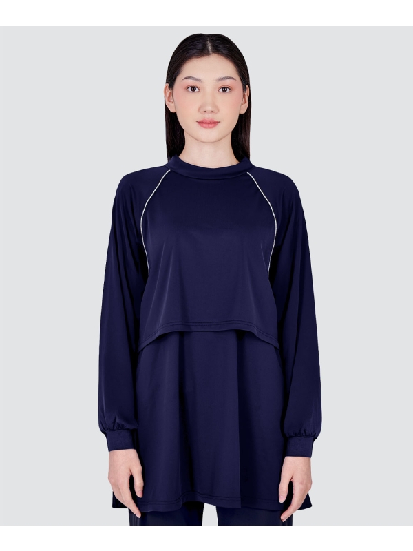 nPOWER MODEST SWIM TOP - BLUE DEPTHS