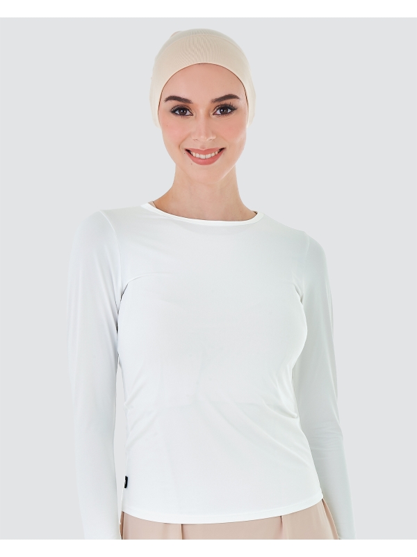 NWEAR CREW NECK LONG SLEEVE TOP - WHITE