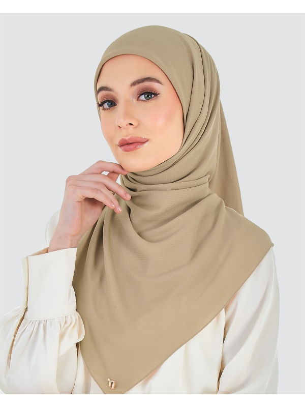 RANIA TEXTURED RAYON SQUARE - PEANUT BUTTER