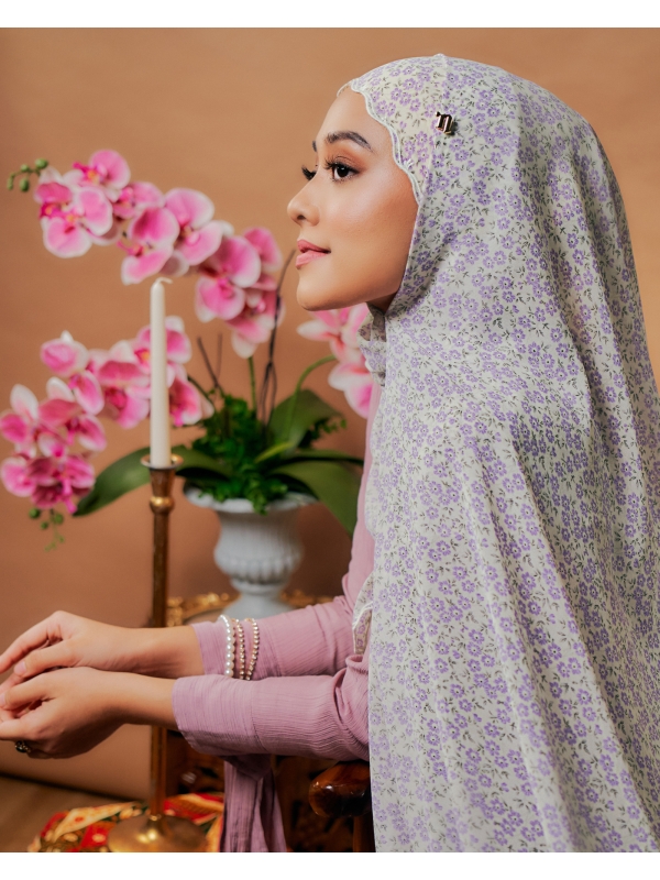 MELUR EMBROIDERED SHAWL - LILAC