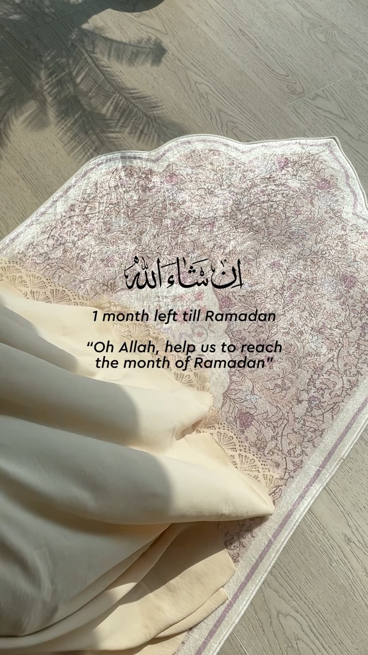 🌙 One Month till Ramadan! InshaAllah, may we be blessed to experience Ramadan this year, Amin. #Ramadan #prayer #prayerwear